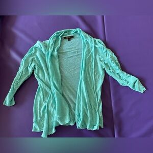 Teal Cardigan Sweater lightweight